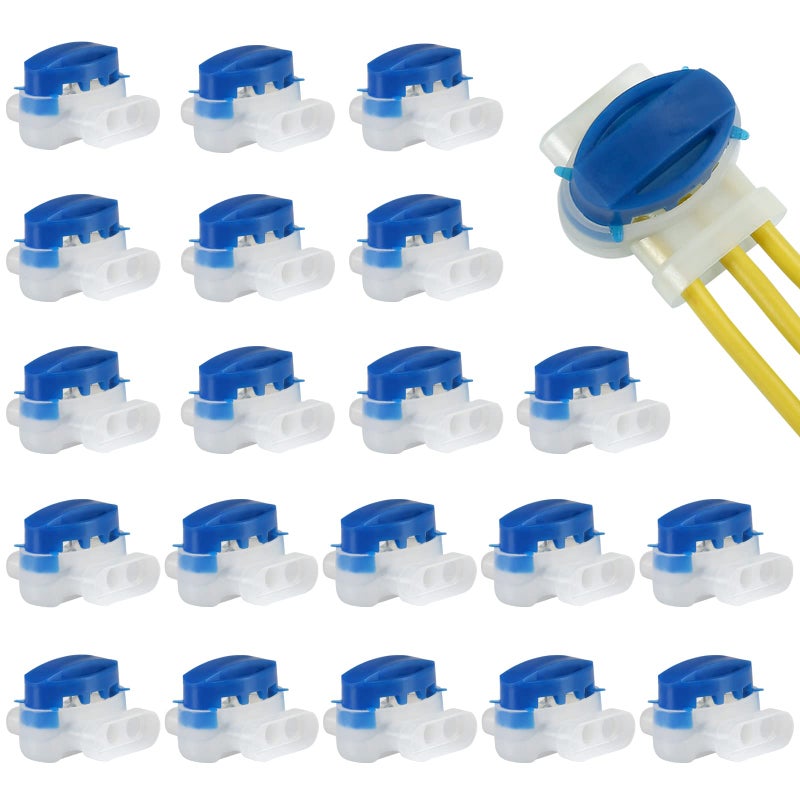 GWHOLE Pack of 20 Electrical IDC 314-BOX Wire Connectors for Robotic Lawn Mowers, Irrigation Applications - Image 1